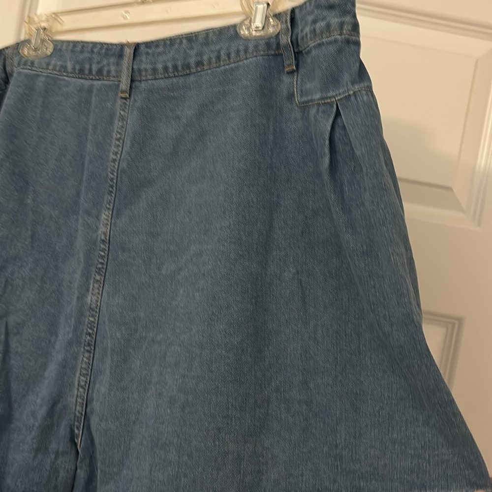 Cider jorts Jean shorts denim SZ 2X plus size baggy oversized light wash NWT - Picture 3 of 16